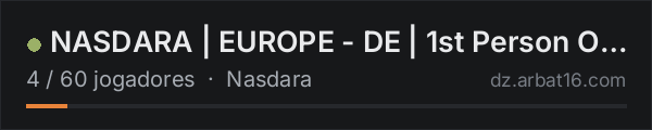 NASDARA | EUROPE - DE | 1st Person Only na lista de servidores de DayZ da AR16