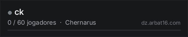 ck na lista de servidores de DayZ da AR16