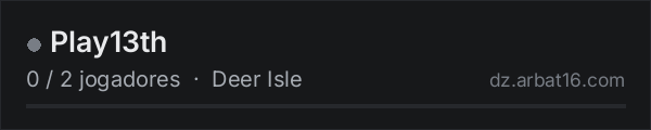 Play13th na lista de servidores de DayZ da AR16