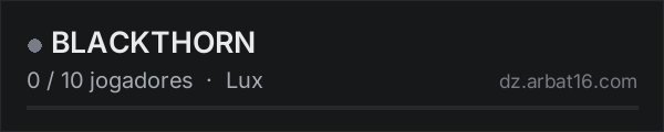 BLACKTHORN na lista de servidores de DayZ da AR16