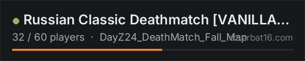Russian Classic Deathmatch [VANILLA-WEAPON] [Dr. MAX] on the AR16 DayZ server list