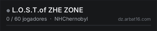L.O.S.T.of ZHE ZONE na lista de servidores de DayZ da AR16