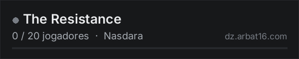 The Resistance na lista de servidores de DayZ da AR16