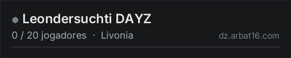 Leondersuchti DAYZ na lista de servidores de DayZ da AR16