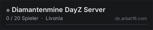 Diamantenmine DayZ Server in der DayZ-Serverliste von AR16