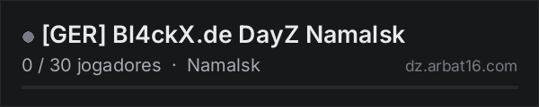 [GER] Bl4ckX.de DayZ Namalsk na lista de servidores de DayZ da AR16