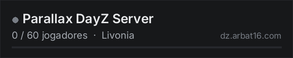 Parallax DayZ Server na lista de servidores de DayZ da AR16