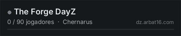 The Forge DayZ na lista de servidores de DayZ da AR16