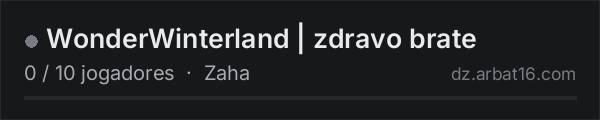 WonderWinterland | zdravo brate na lista de servidores de DayZ da AR16