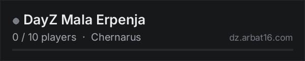 DayZ Mala Erpenja on the AR16 DayZ server list