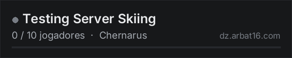Testing Server Skiing na lista de servidores de DayZ da AR16