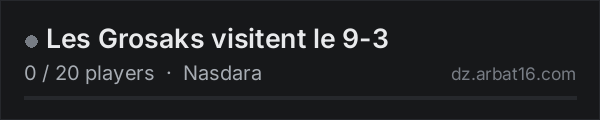 Les Grosaks visitent le 9-3 on the AR16 DayZ server list