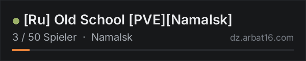[Ru] Old School [PVE][Namalsk] in der DayZ-Serverliste von AR16