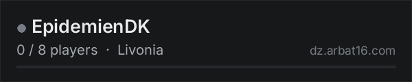 EpidemienDK on the AR16 DayZ server list