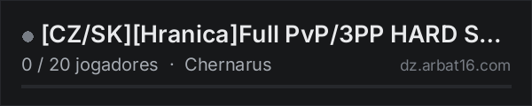 [CZ/SK][Hranica]Full PvP/3PP HARD SURVIVAL na lista de servidores de DayZ da AR16