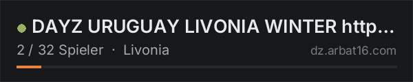 DAYZ URUGUAY LIVONIA WINTER https://discord.gg/WhP7YcXHBJ in der DayZ-Serverliste von AR16