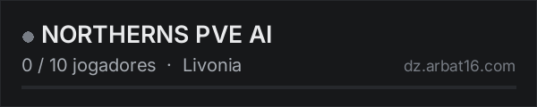 NORTHERNS PVE AI na lista de servidores de DayZ da AR16
