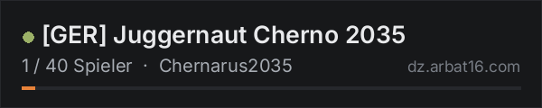 [GER] Juggernaut Cherno 2035 in der DayZ-Serverliste von AR16