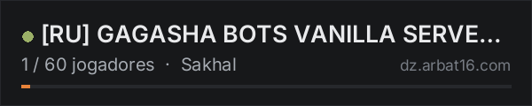 RU GAGASHA BOTS VANILLA SERVER PVE na lista de servidores de DayZ da AR16