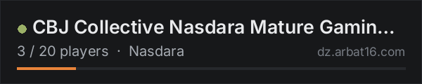CBJ Collective Nasdara Mature Gaming 18+ PVE No Ai on the AR16 DayZ server list