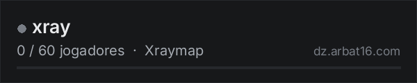 xray na lista de servidores de DayZ da AR16