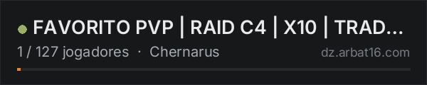 FAVORITO PVP | RAID C4 | X10 | TRADER | HELI | GUN | CAR na lista de servidores de DayZ da AR16