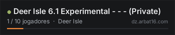 Deer Isle 6.1 Experimental - - - (Private) na lista de servidores de DayZ da AR16