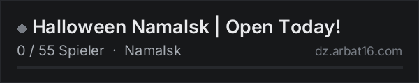 Halloween Namalsk | Open Today! in der DayZ-Serverliste von AR16