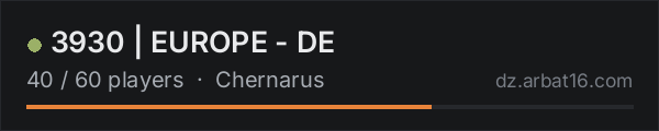 3930 | EUROPE - DE on the AR16 DayZ server list