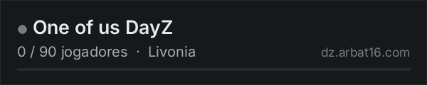One of us DayZ na lista de servidores de DayZ da AR16