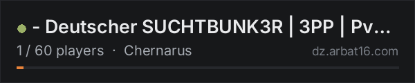 - Deutscher SUCHTBUNK3R | 3PP | PvP |Safe Base | - on the AR16 DayZ server list