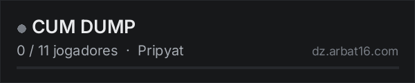 CUM DUMP na lista de servidores de DayZ da AR16