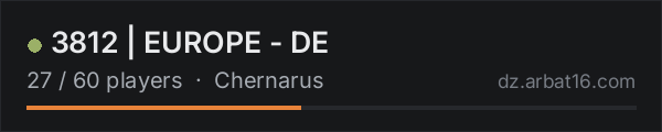 3812 | EUROPE - DE on the AR16 DayZ server list