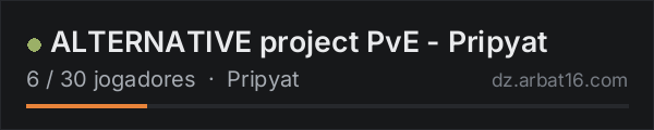 ALTERNATIVE project PvE - Pripyat na lista de servidores de DayZ da AR16