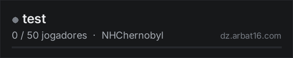 test na lista de servidores de DayZ da AR16