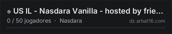 US IL - Nasdara Vanilla - hosted by friendlymike na lista de servidores de DayZ da AR16
