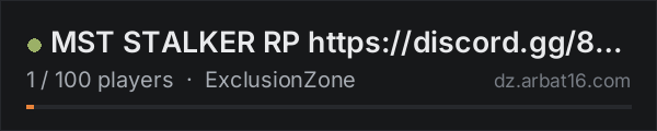 MST STALKER RP https://discord.gg/8rrxEKgZ3n on the AR16 DayZ server list