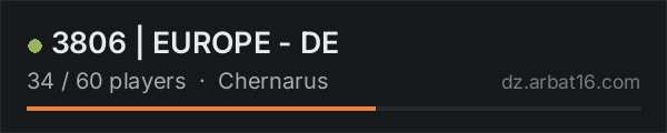 3806 | EUROPE - DE on the AR16 DayZ server list