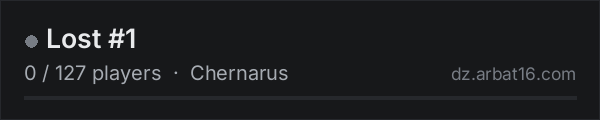 Lost #1 on the AR16 DayZ server list