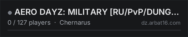 AERO DAYZ: MILITARY RU/PvP/DUNG/AI Part 2 on the AR16 DayZ server list