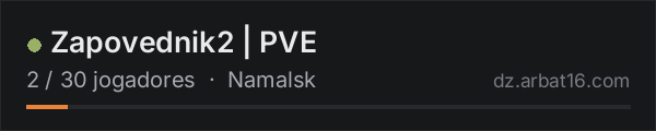 Zapovednik2 | PVE na lista de servidores de DayZ da AR16