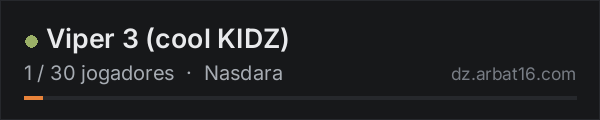 Viper 3 (cool KIDZ) na lista de servidores de DayZ da AR16