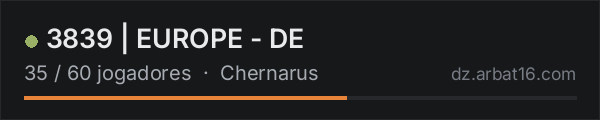 3839 | EUROPE - DE na lista de servidores de DayZ da AR16