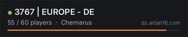 3767 | EUROPE - DE on the AR16 DayZ server list