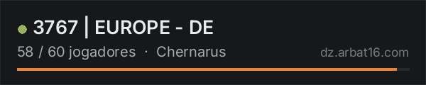 3767 | EUROPE - DE na lista de servidores de DayZ da AR16