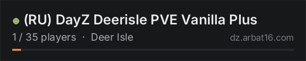 (RU) DayZ Deerisle PVE Vanilla Plus on the AR16 DayZ server list