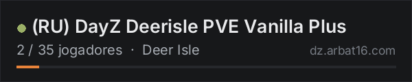(RU) DayZ Deerisle PVE Vanilla Plus na lista de servidores de DayZ da AR16