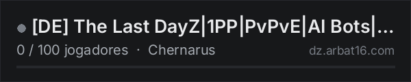 DE The Last DayZ|1PP|PvPvE|AI Bots|Loot+|Groups|Raids Fr-So na lista de servidores de DayZ da AR16