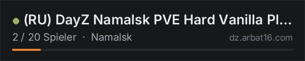 (RU) DayZ Namalsk PVE Hard Vanilla Plus in der DayZ-Serverliste von AR16