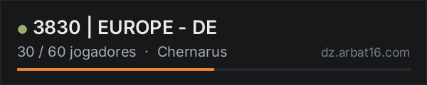 3830 | EUROPE - DE na lista de servidores de DayZ da AR16